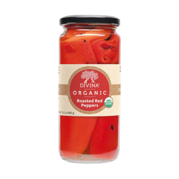Divina Organic Fire Roasted Sweet Peppers - 450 ml
