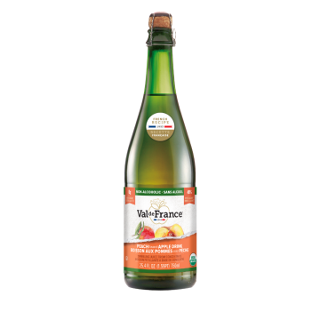 Val de France Apple Peach Organic Sparkling Juice - 750 ml