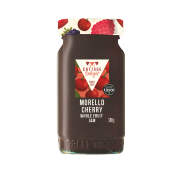 Cottage Delight Morello Cherry Whole Fruit Jam - 340g