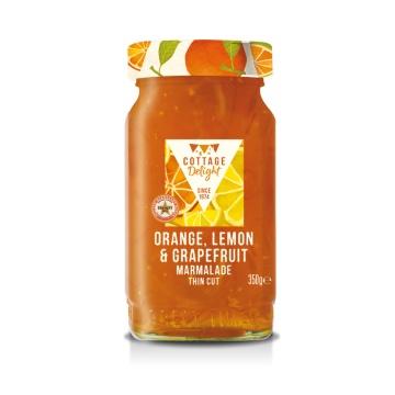 Cottage Delight Orange, Lemon & Grapefruit Thin Cut Marmalade - 350g