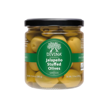 Divina Olives Stuffed With Jalapeno Peppers - 375 ml