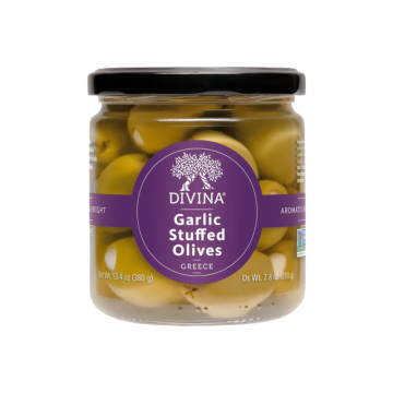 Divina Olives Stuffed With Garlic - 375 ml