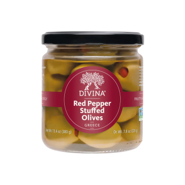 Divina Olives Stuffed With Sweet Peppers - 375 ml