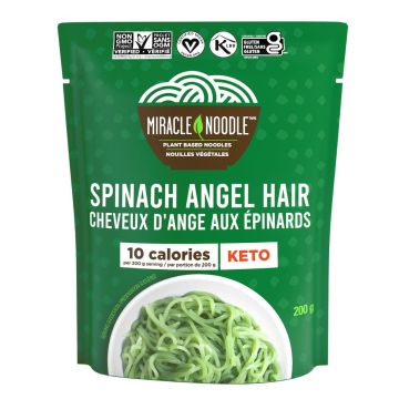 Ready to Eat Spinach Angel Hair Noodles