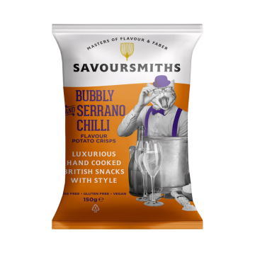 Savoursmiths Bubbly And Serrano Chilli Potato Chips  - 150 g