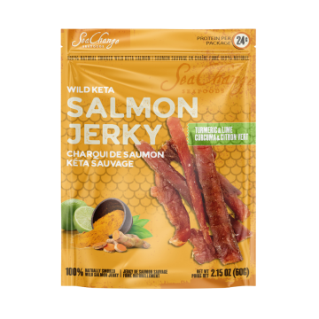 SeaChange Seafoods Turmeric & Lime Wild Keta Salmon Jerky - 60 g