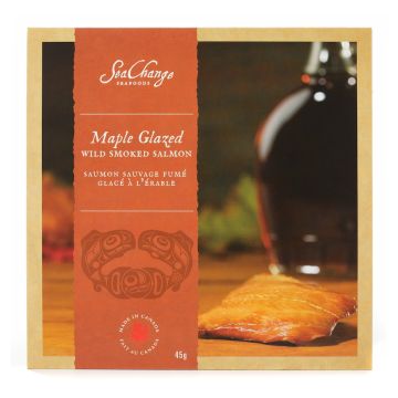 SeaChange Seafoods Maple Glazed Smoked Pink Salmon Sleeve