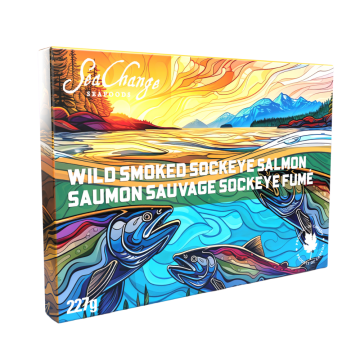 SeaChange Seafoods Wild Smoked Sockeye Salmon Box - 227 g