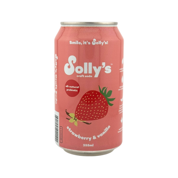 Solly's Strawberry & Vanilla Craft Soda - 355 ml