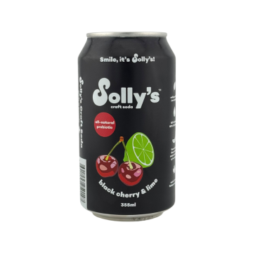 Solly's Black Cherry & Lime Craft Soda - 355 ml