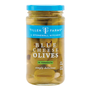 Tillen Farms Blue Cheese Olives in Vermouth - 340 g