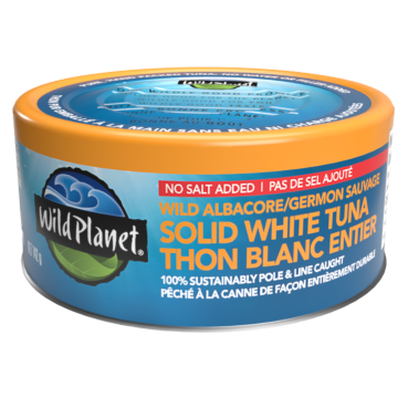 Wild Planet Foods Wild Albacore Solid White Tuna - No Salt Added - 142 g