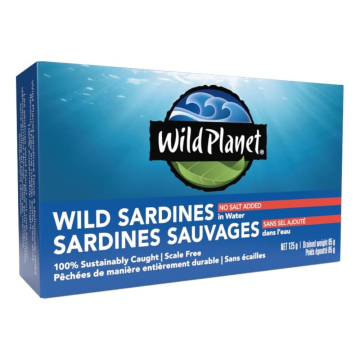 Wild Planet Foods Wild Sardines in Water - No Salt Added - 125 g